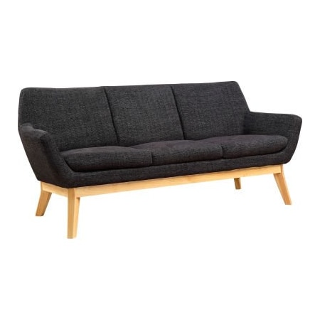 Lorell Lorell Upholstered Fabric Sofa - Black - Quintessence Collection LLR68960